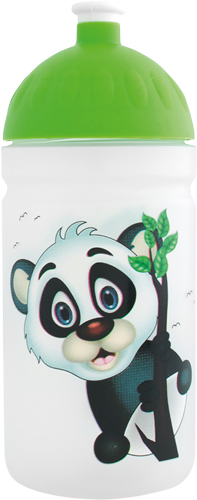 ISYbe Trinkflasche transparent Pandabär 0,5 L