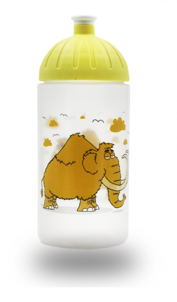 ISYbe Kinder-Trinkflasche, Mammut 0,5L, BPA-frei, auslaufsicher, Kohlensäure geeignet