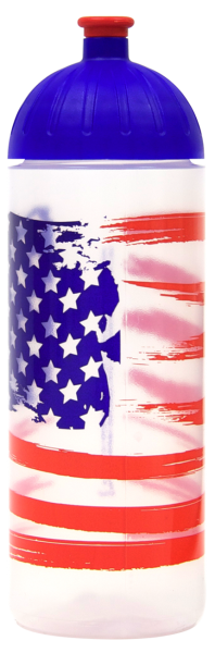 ISYbe Trinkflasche transparent USflag 0,7 L