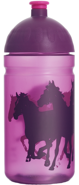 ISYbe Trinkflasche lilatransparent Pferde lila 0,7 L