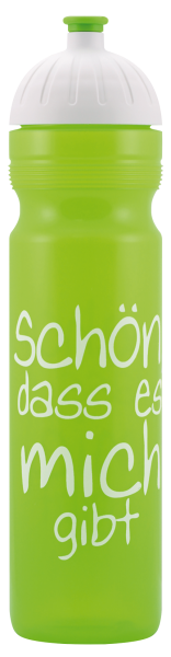 ISYbe Schul-Trinkflasche, Schön, dass ... 1,0L, BPA-frei, auslaufsicher, Kohlensäure geeignet