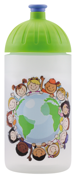 ISYbe Kindergarten-Trinkflasche, Kinderwelt 0,5L, BPA-frei, auslaufsicher, Kohlensäure geeignet