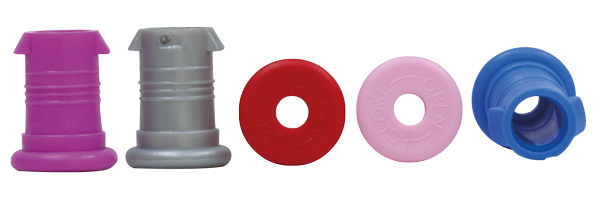 ISYbe Flaschen Set 5x Trinkverschluss (rot, silber, pink, rosa, hellblau)