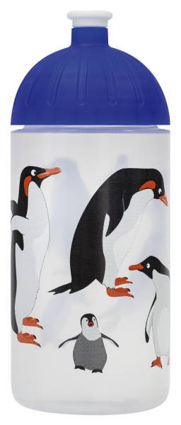 ISYbe Kinder-Trinkflasche, Pinguin 0,5L, BPA-frei, auslaufsicher, Kohlensäure geeignet