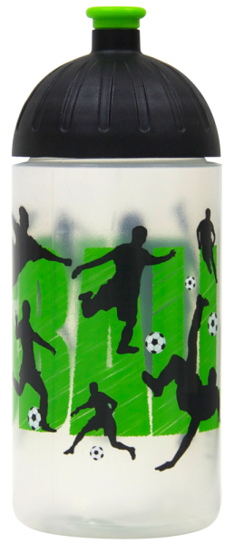 ISYbe Trinkflasche transparent Fußball 0,5 L