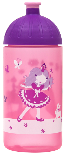 ISYbe Trinkflasche rosatransparent Prinzessin 0,5 L
