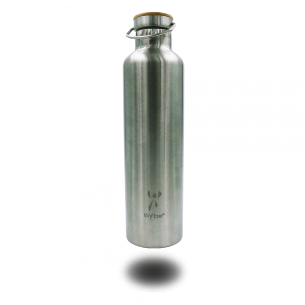ISYbe Trinkflasche Edelstahl, Metall, BPA-frei, auslaufsicher, isoliert, nachhaltig