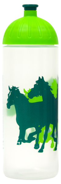 ISYbe Trinkflasche transparent Pferde 0,7 L